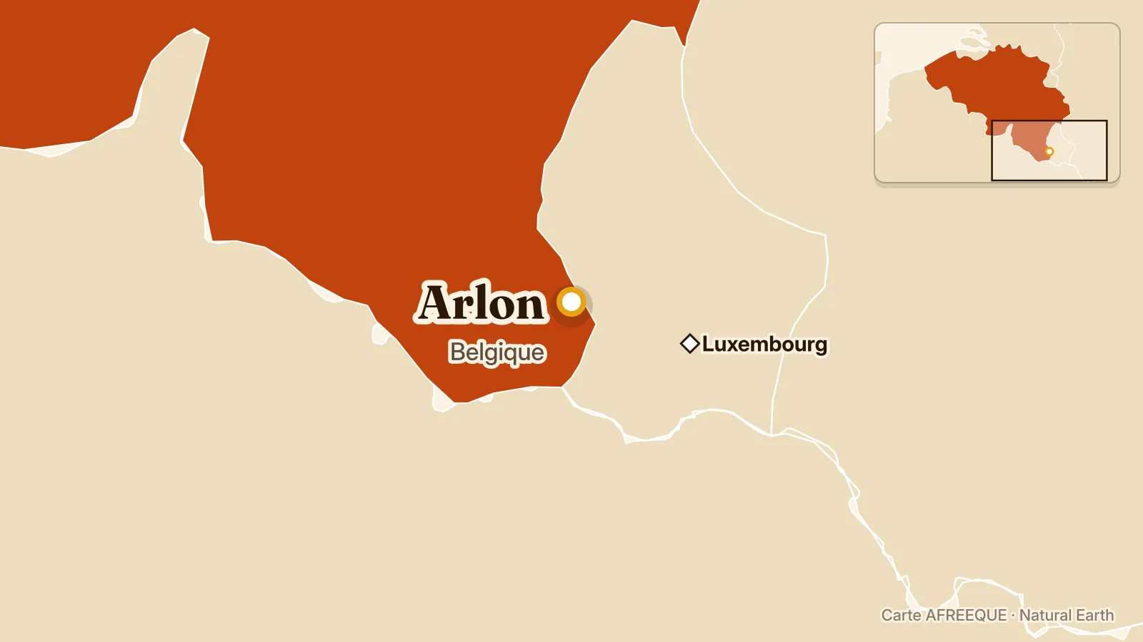 Carte : Arlon, Belgique