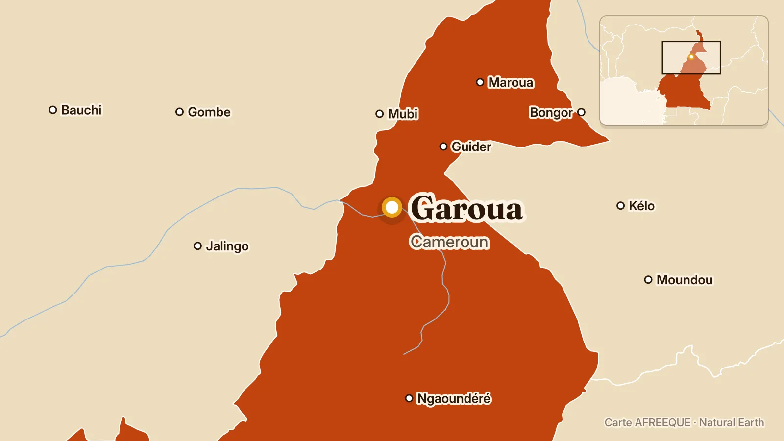 Carte : Garoua, Cameroun