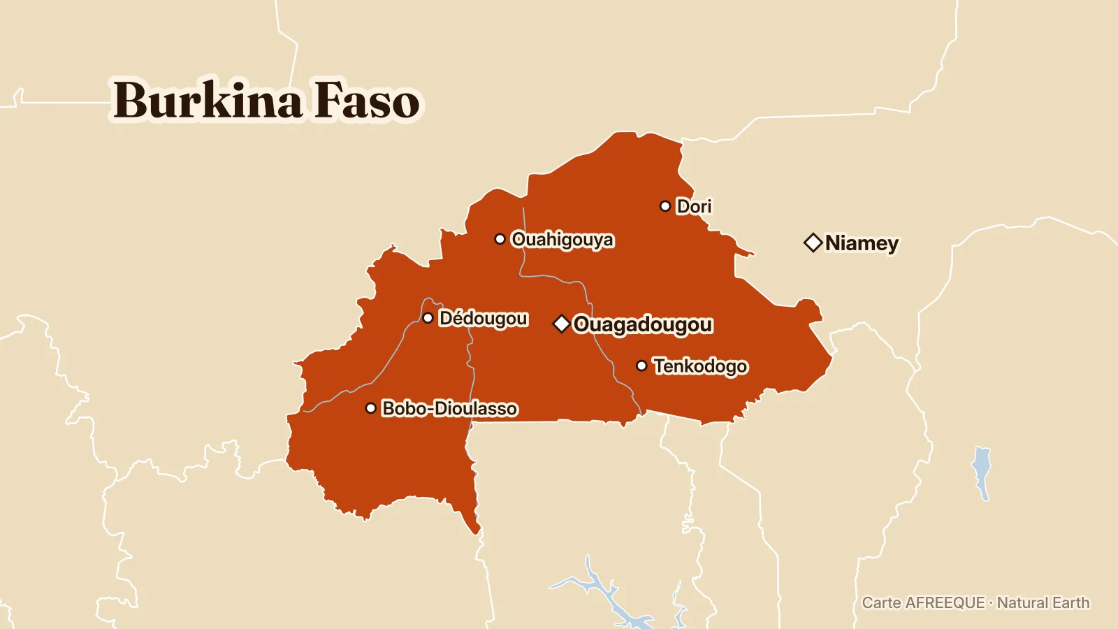 Carte : Burkina Faso