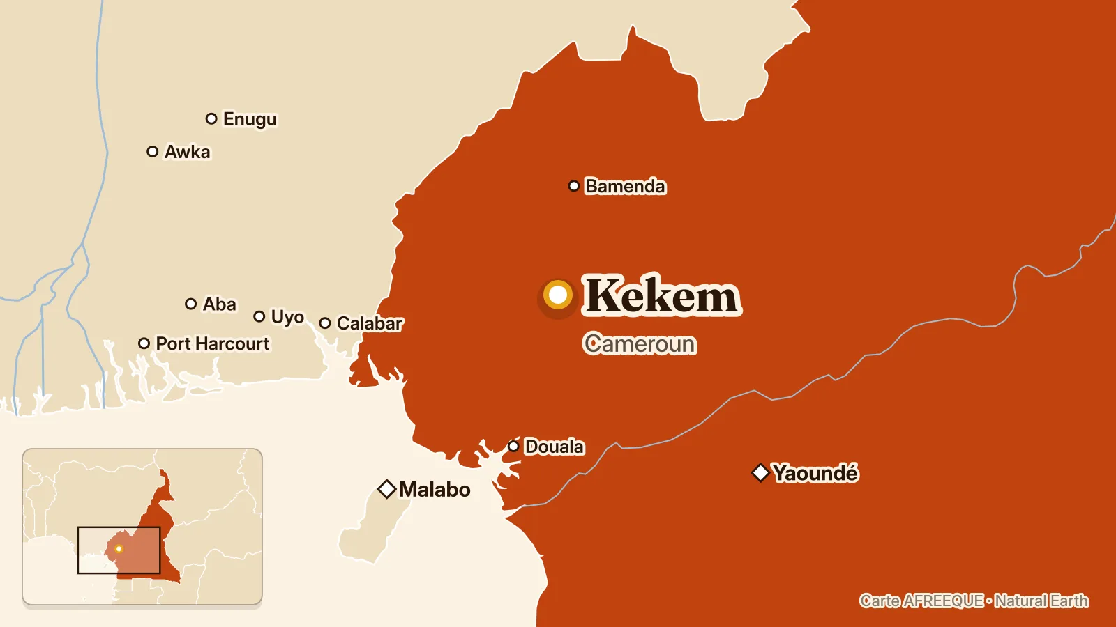 Map: Kekem, Cameroon