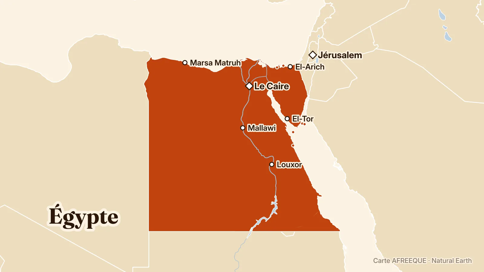 Carte : Égypte