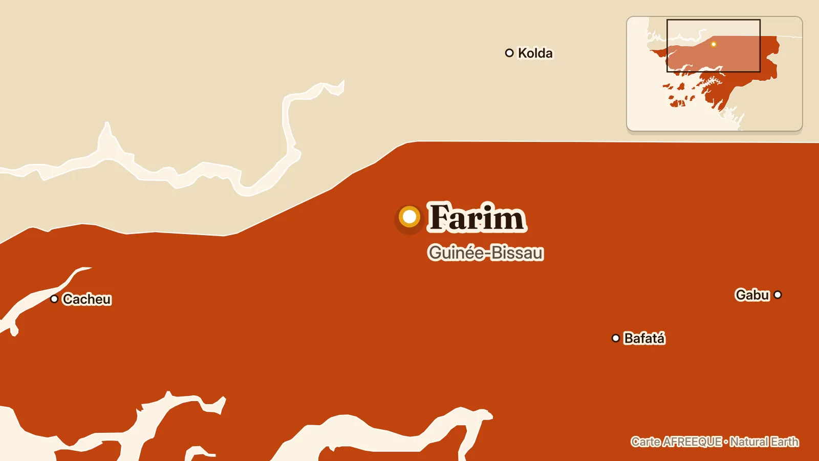 Carte : Farim, Guinée-Bissau