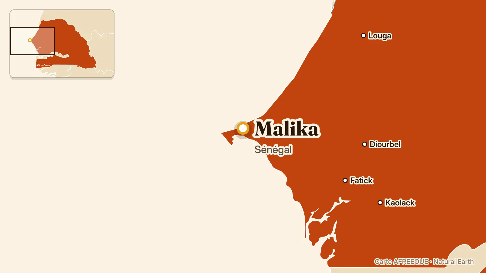 Carte : Malika, Sénégal