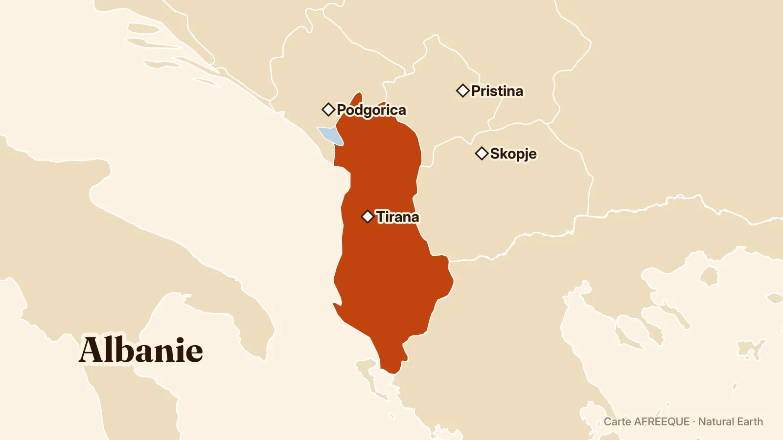 Map: Albanie