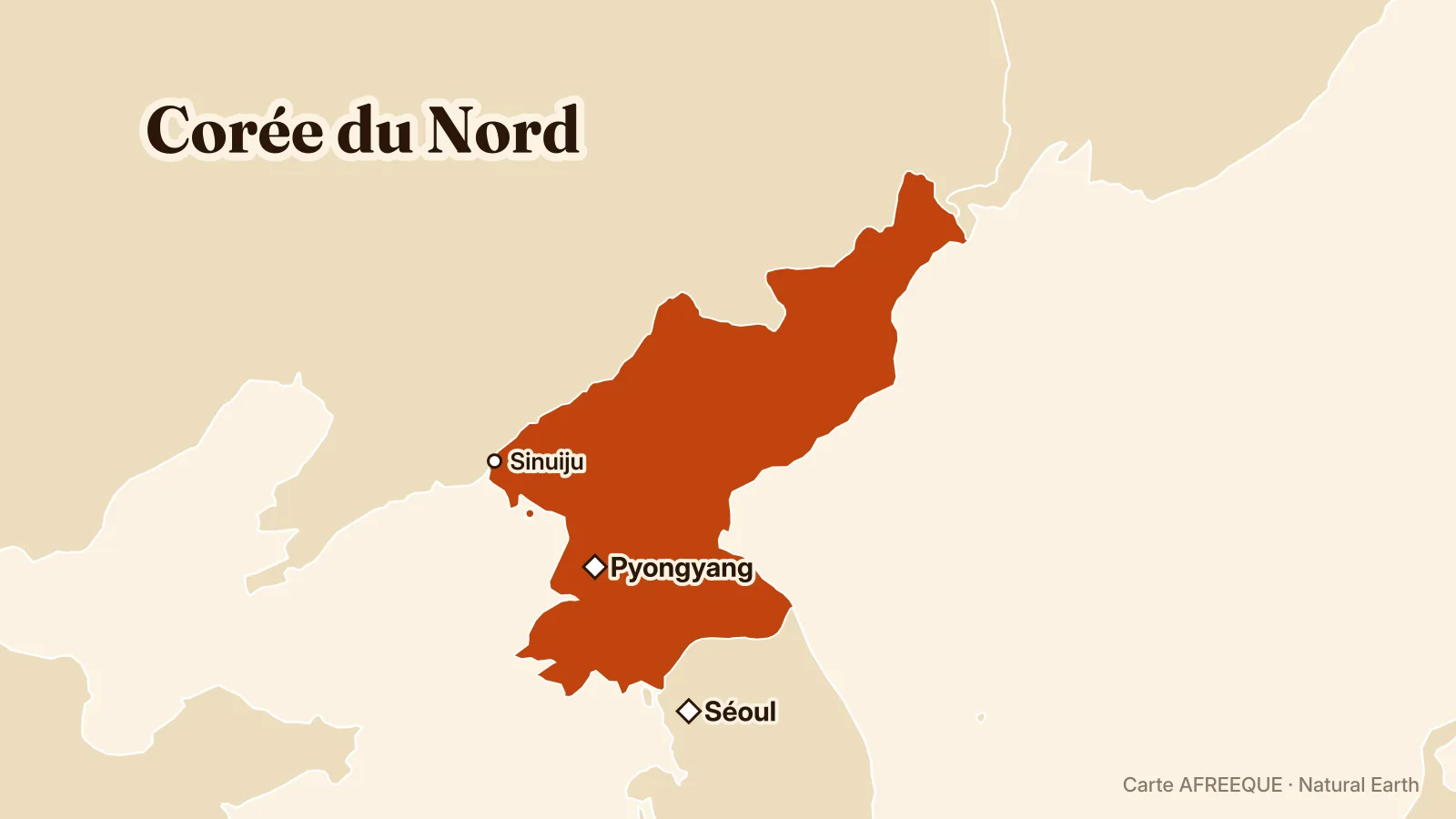 Carte : Corée du Nord