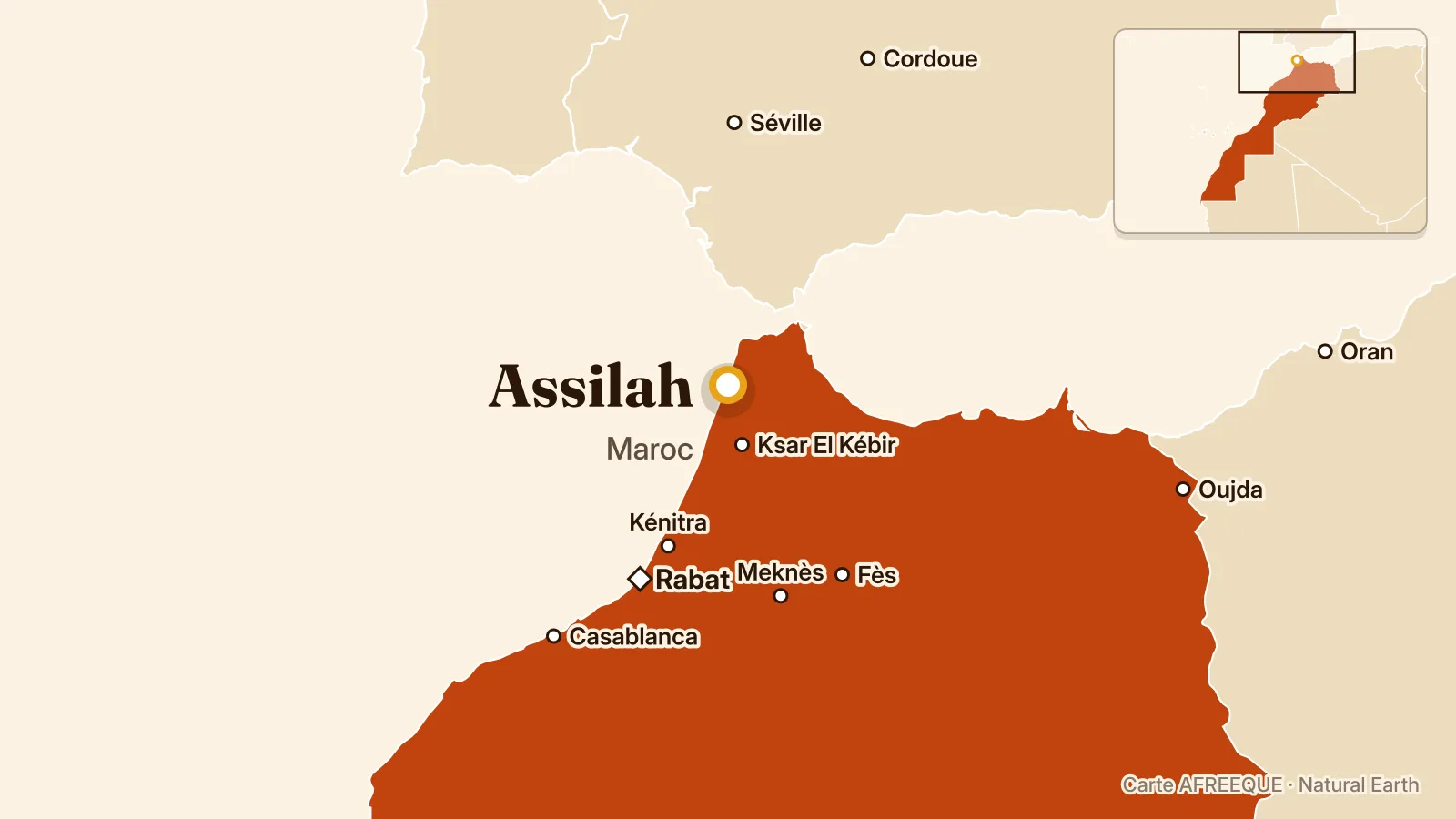 Carte : Assilah, Maroc