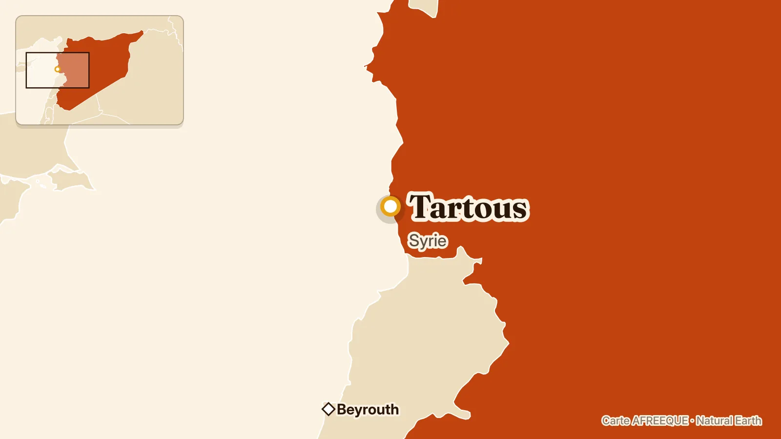 Carte : Tartous, Syrie