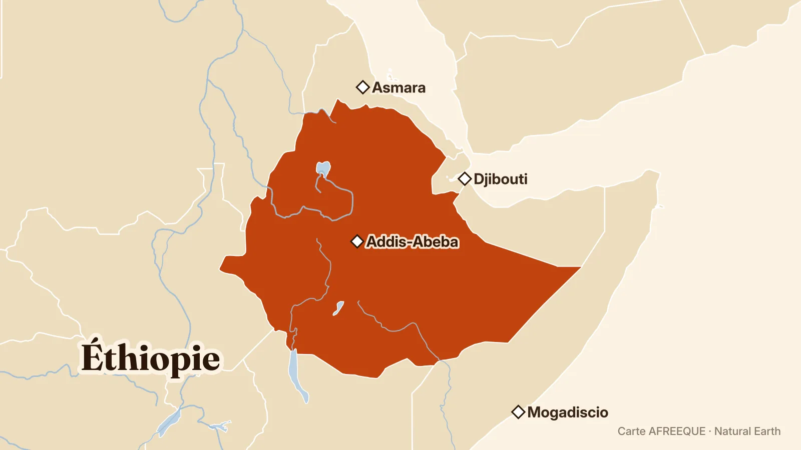 Carte : Éthiopie