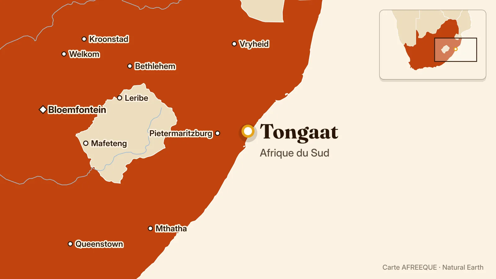 Map: Tongaat, South Africa