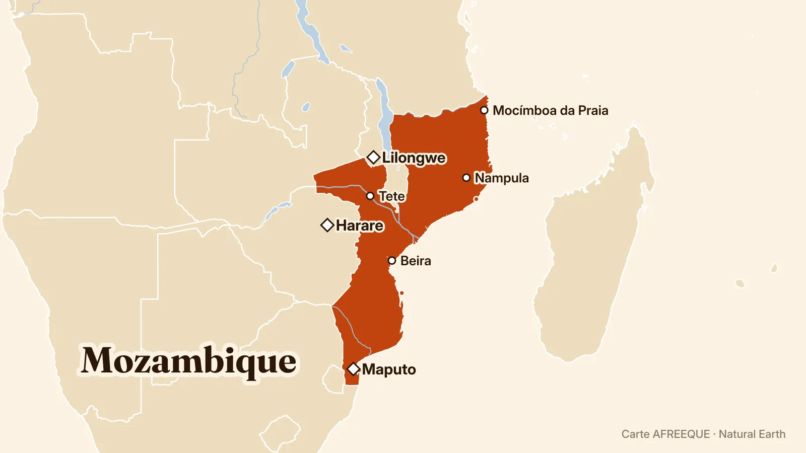 Carte : Mozambique