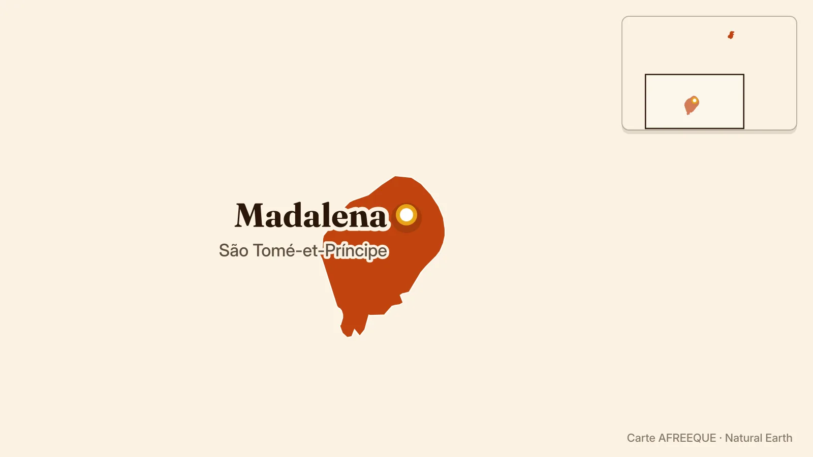 Carte : Madalena, São Tomé-et-Príncipe