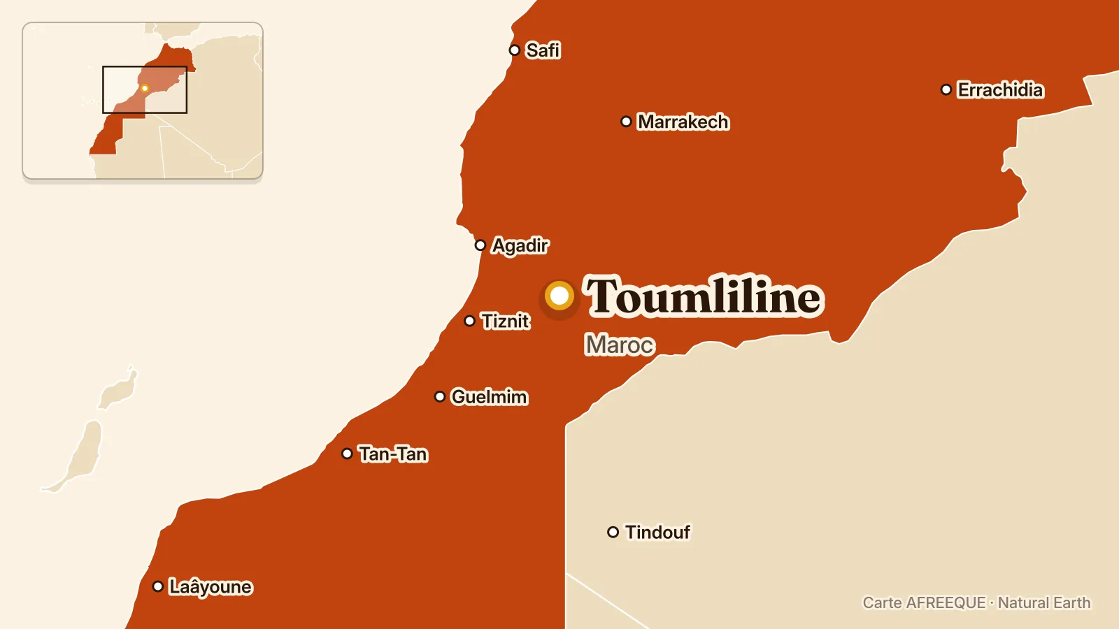 Carte : Toumliline, Maroc