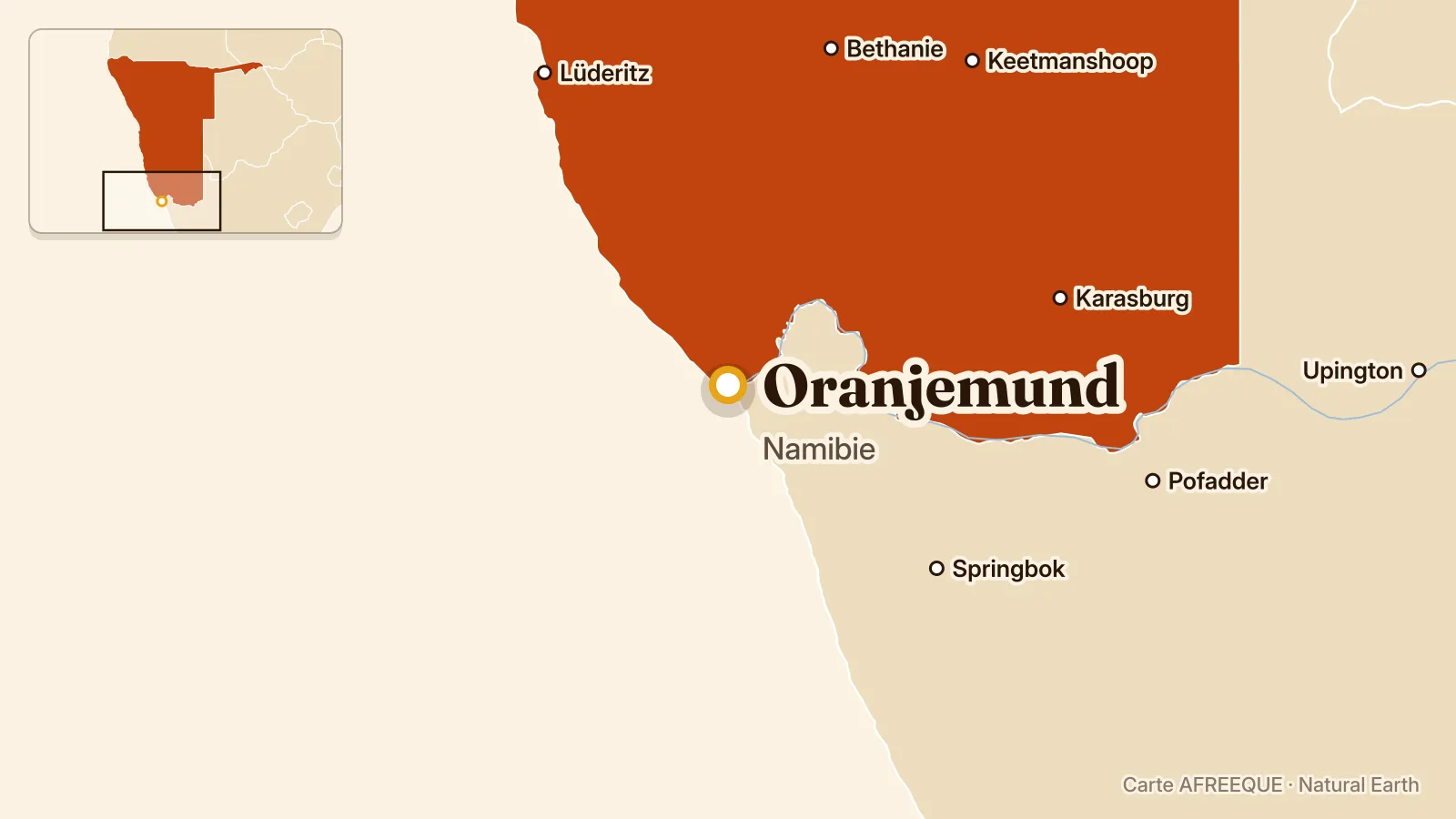 Carte : Oranjemund, Namibie