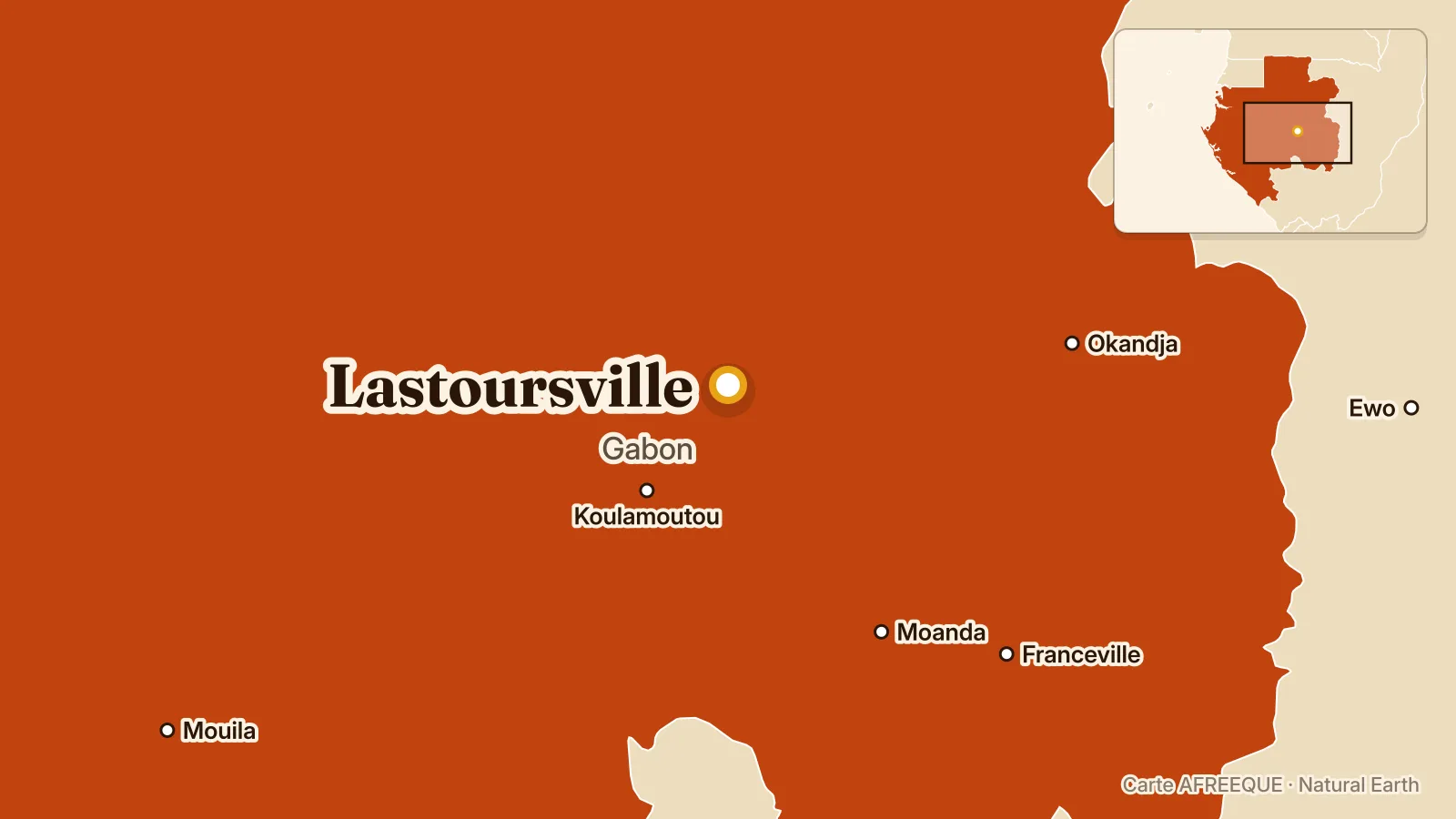 Carte : Lastoursville, Gabon