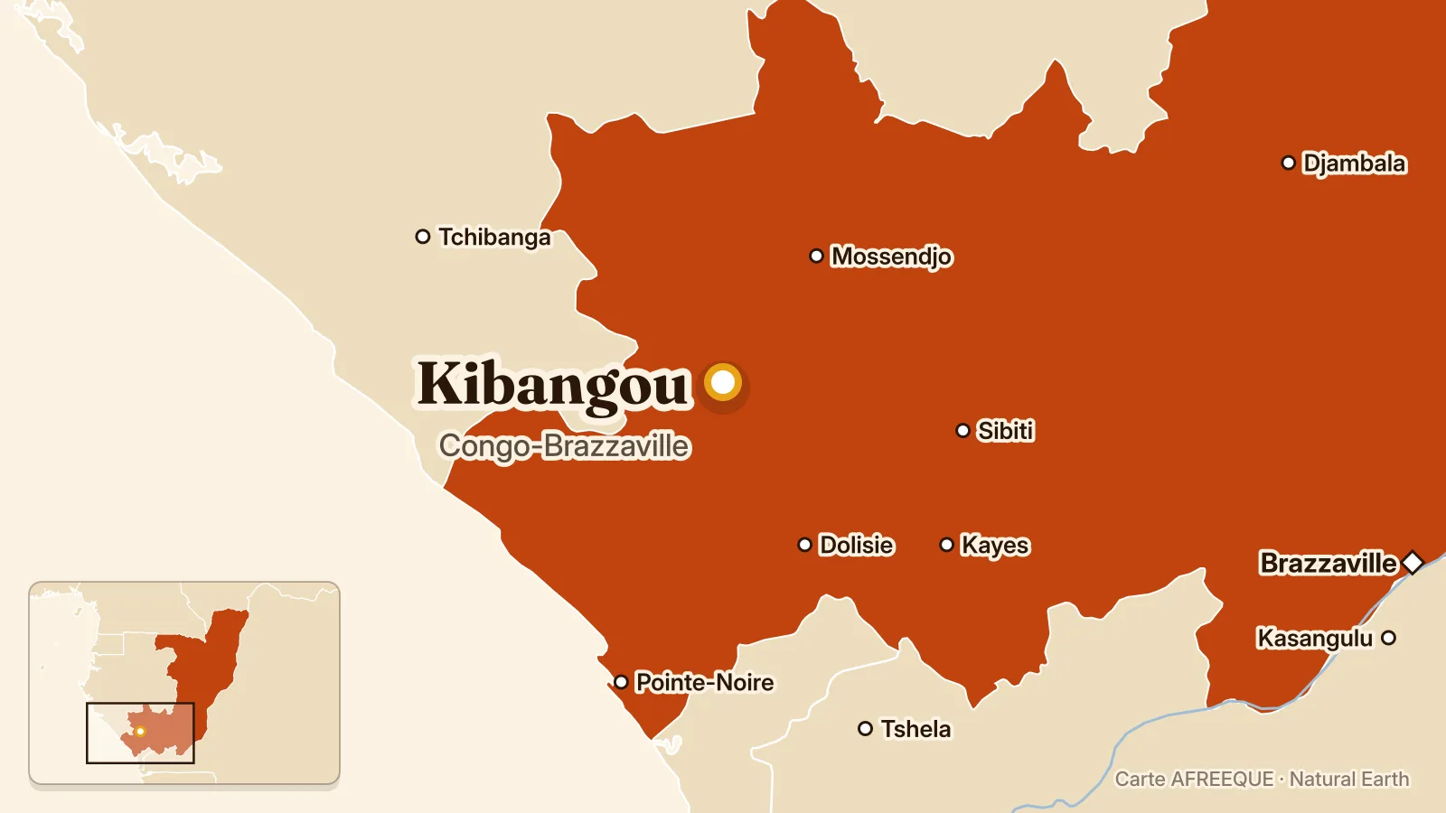 Map: Kibangou, Republic of Congo