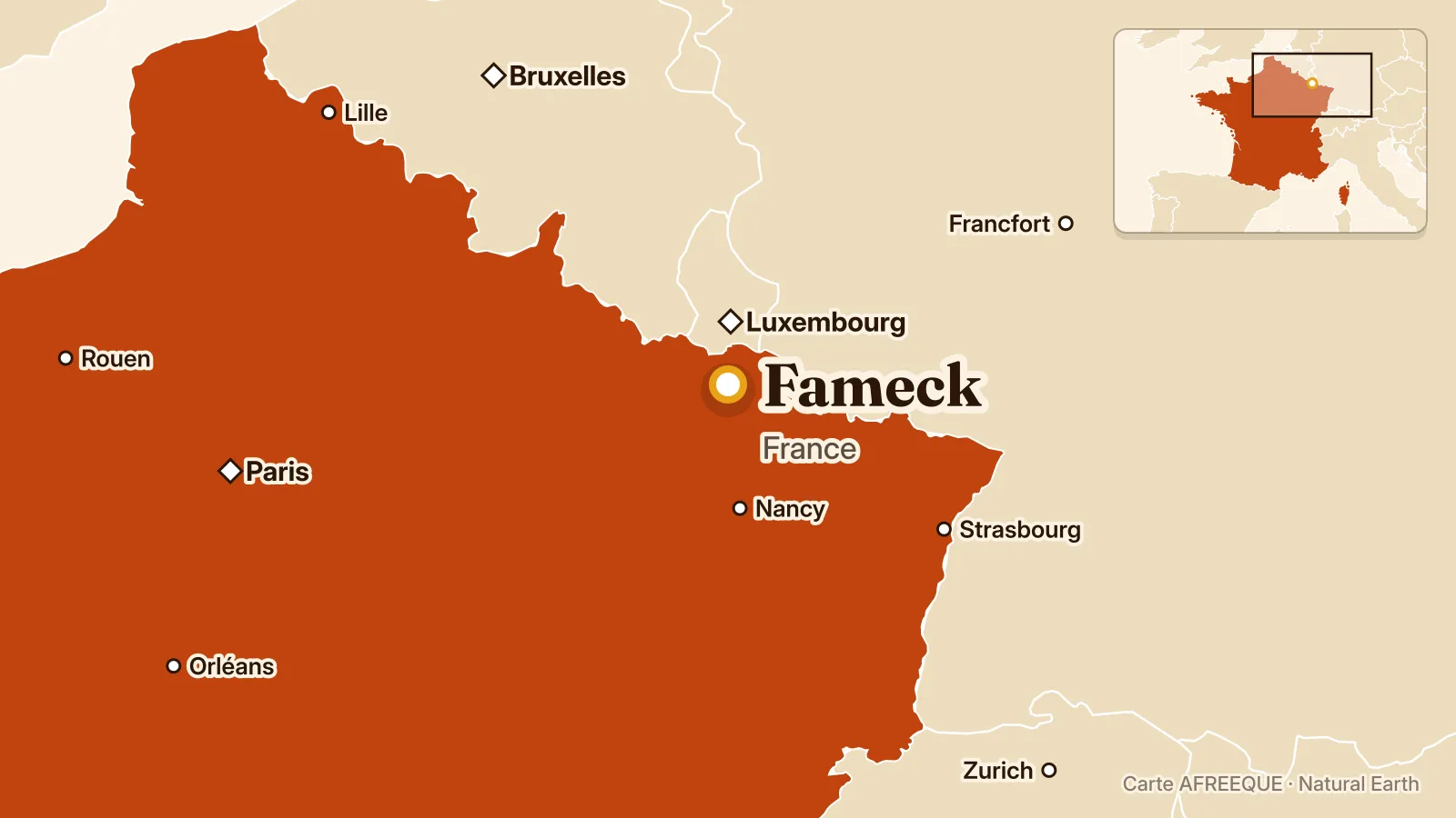 Carte : Fameck, France