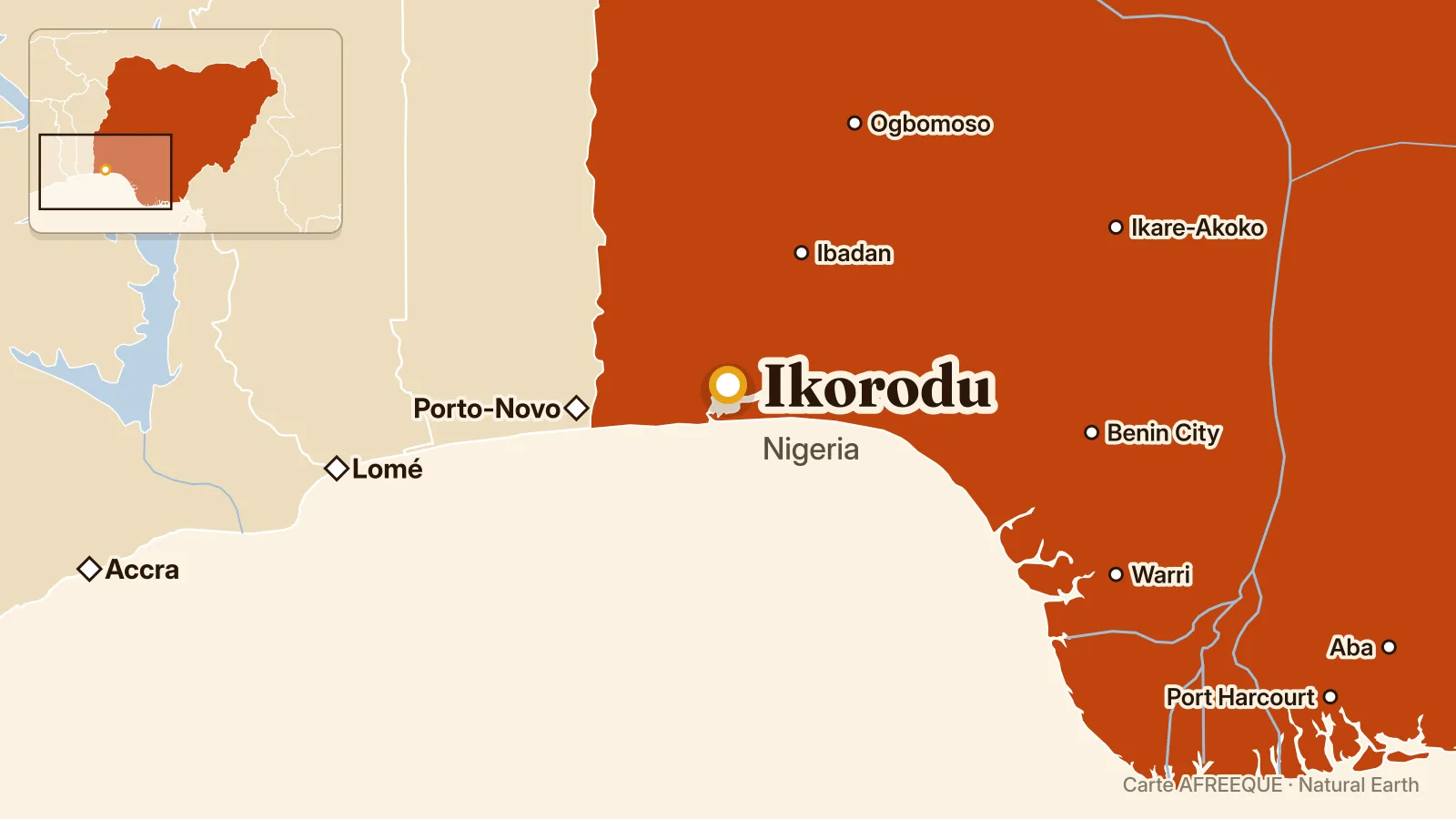 Carte : Ikorodu, Nigeria