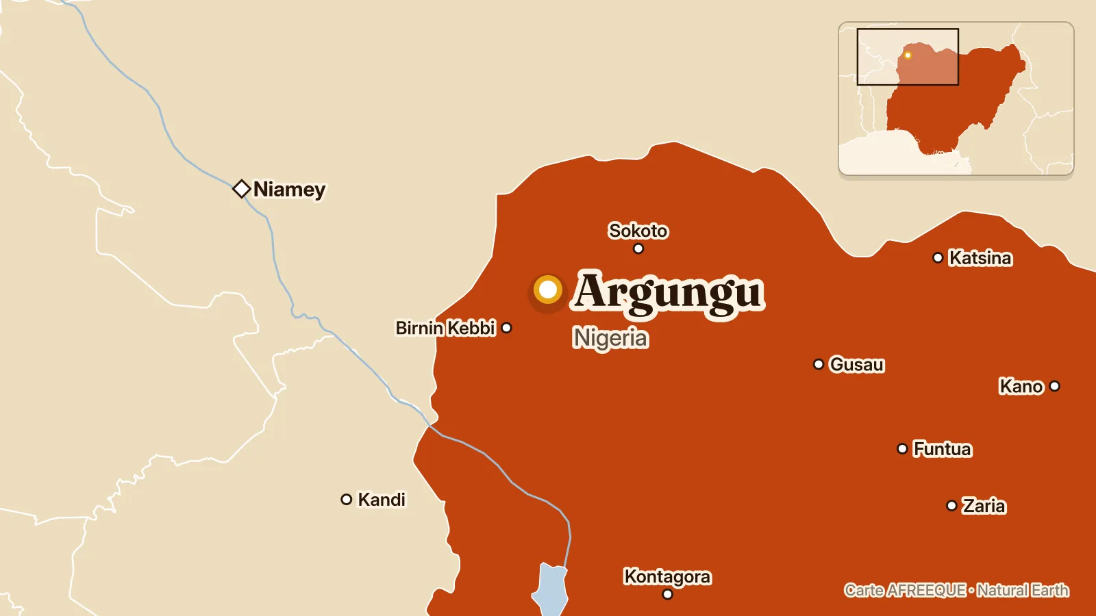 Carte : Argungu, Nigeria