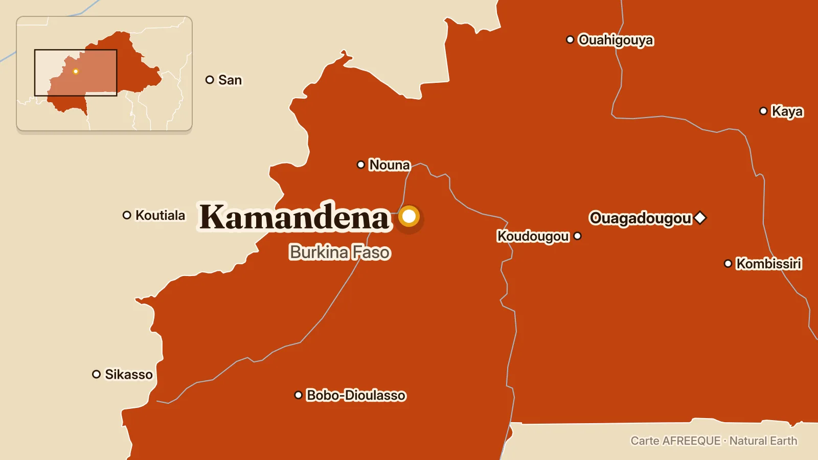 Map: Kamandena, Burkina Faso
