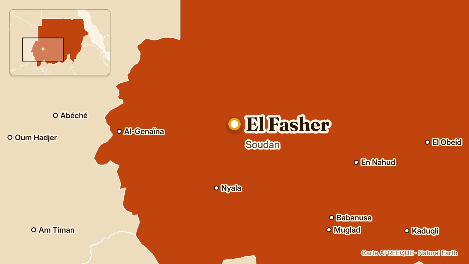 Carte : El Fasher, Soudan