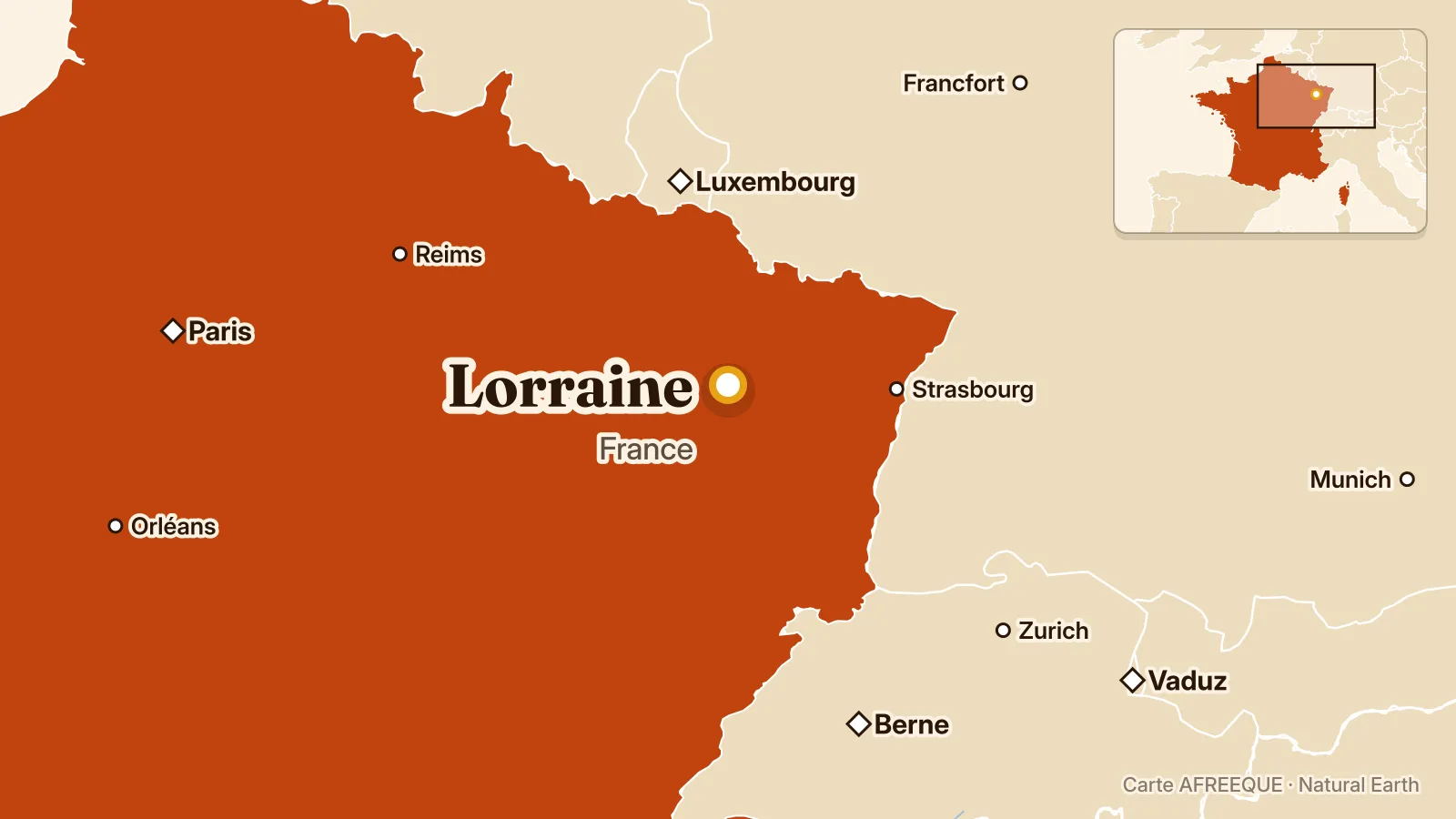 Carte : Lorraine, France