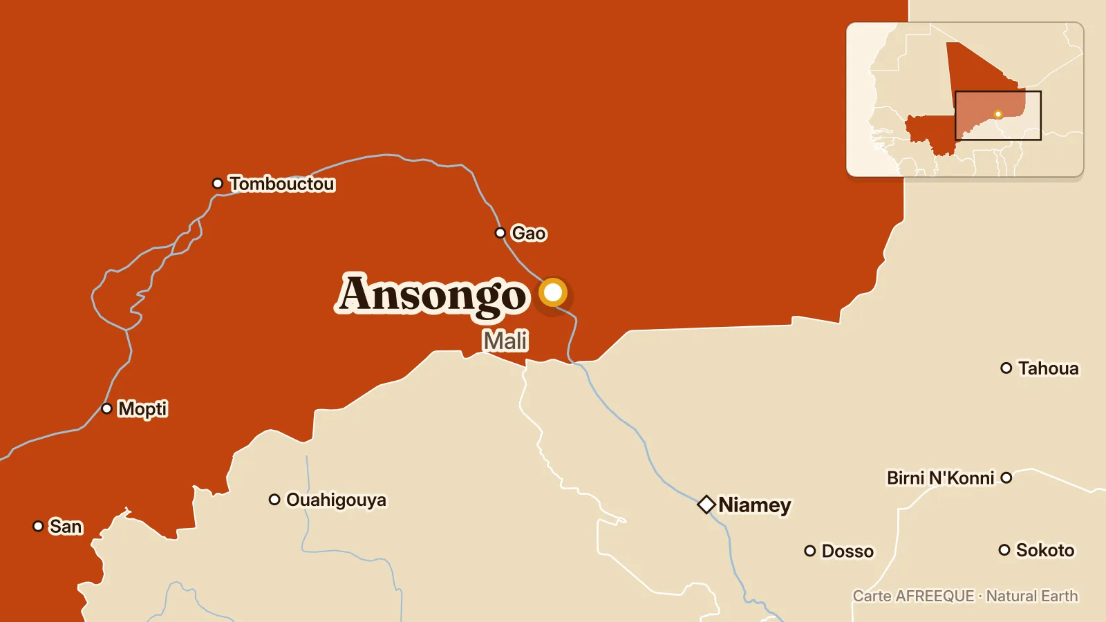 Carte : Ansongo, Mali