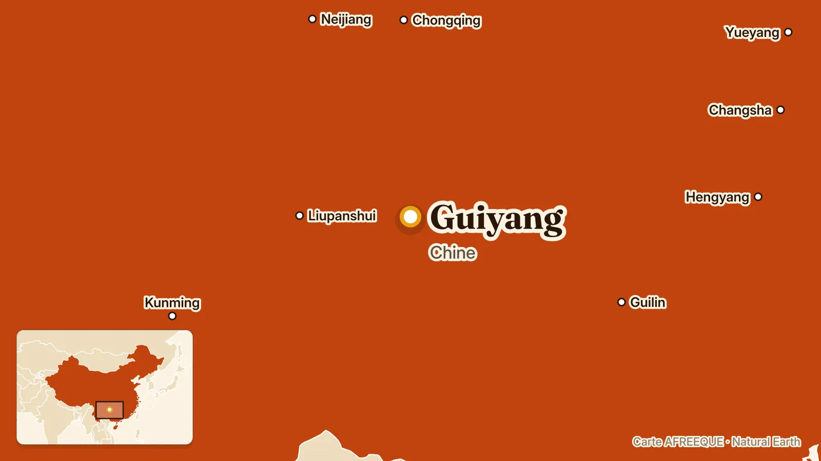 Map: Guiyang, Chine