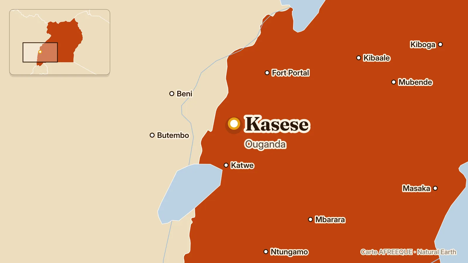 Carte : Kasese, Ouganda