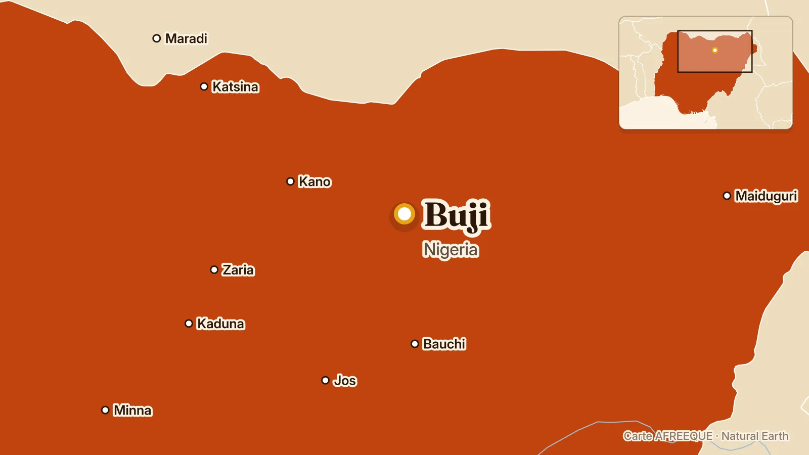 Carte : Buji, Nigeria