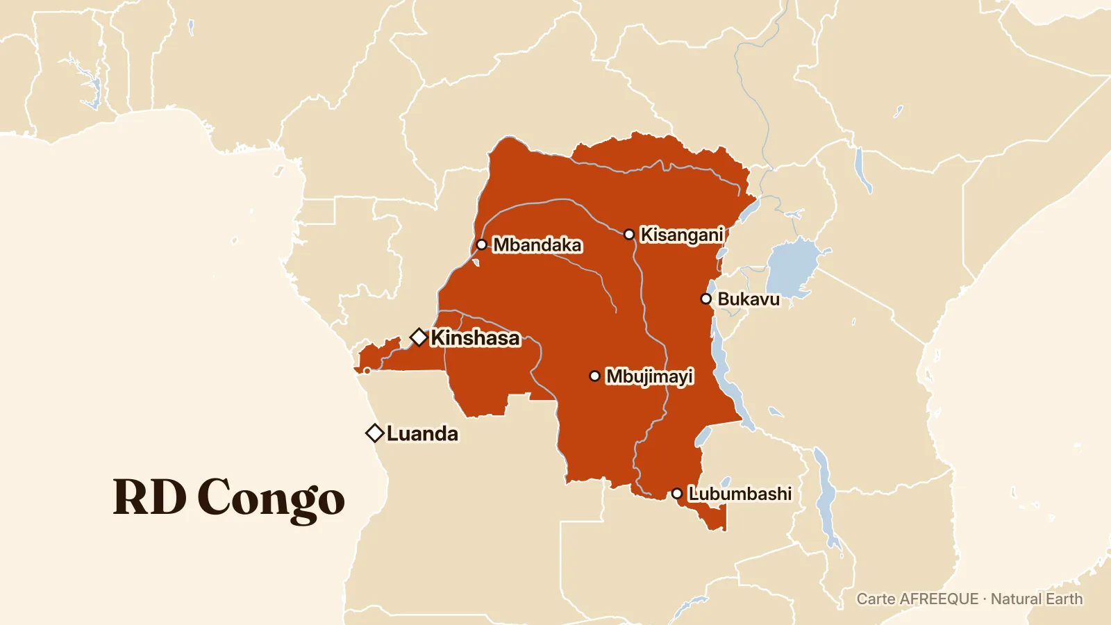 Carte : RD Congo