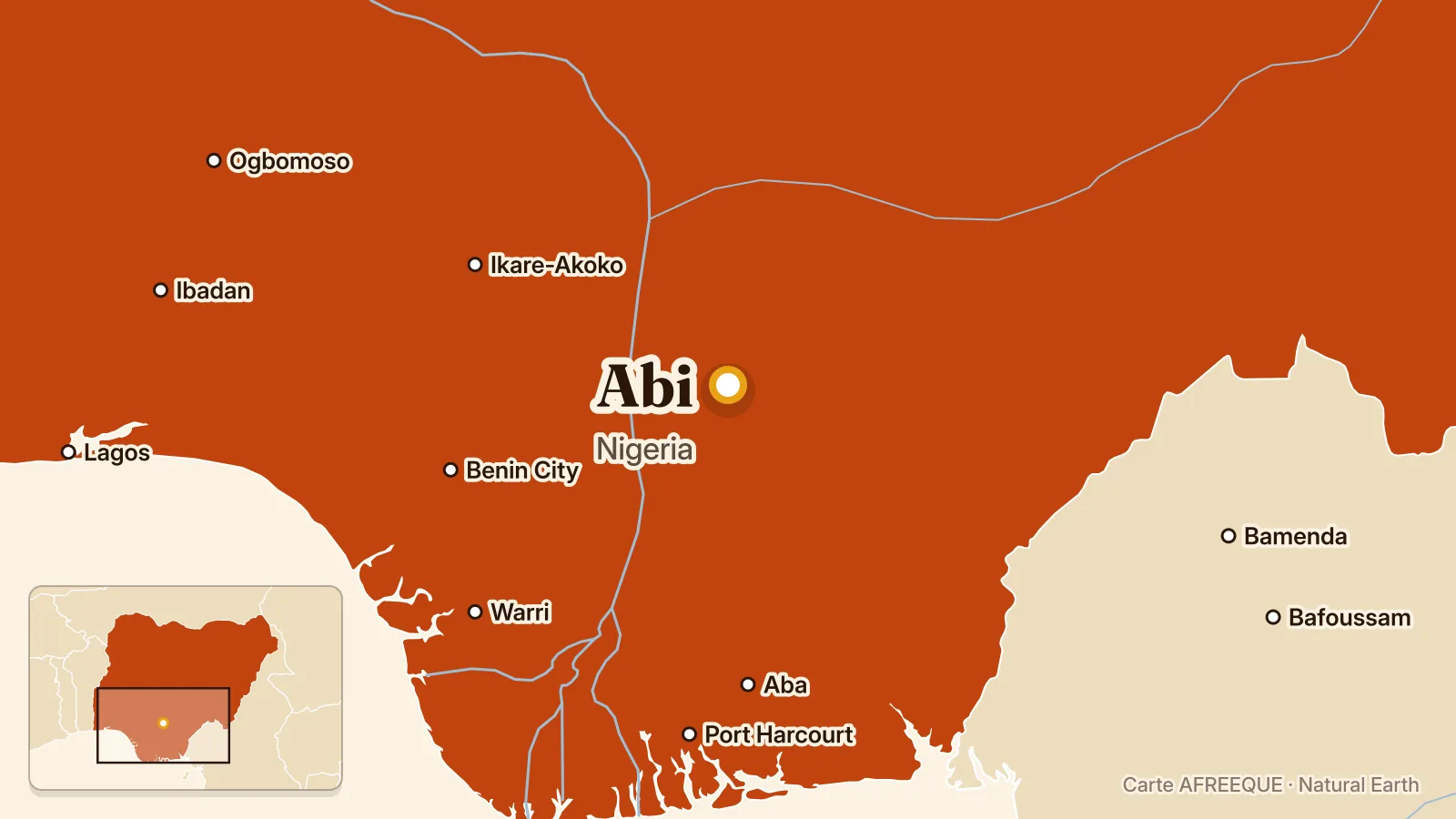 Carte : Abi, Nigeria