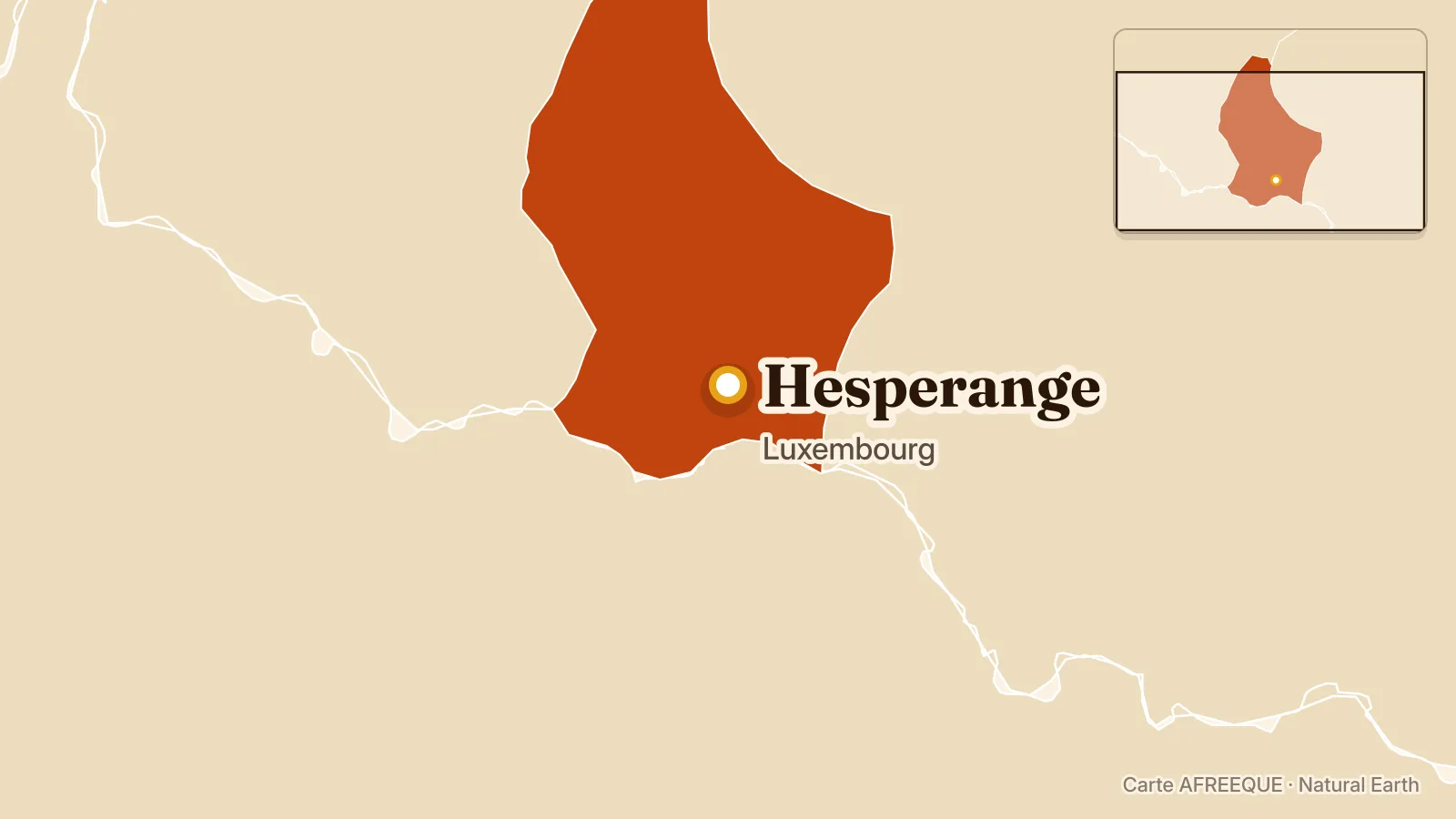 Carte : Hesperange, Luxembourg