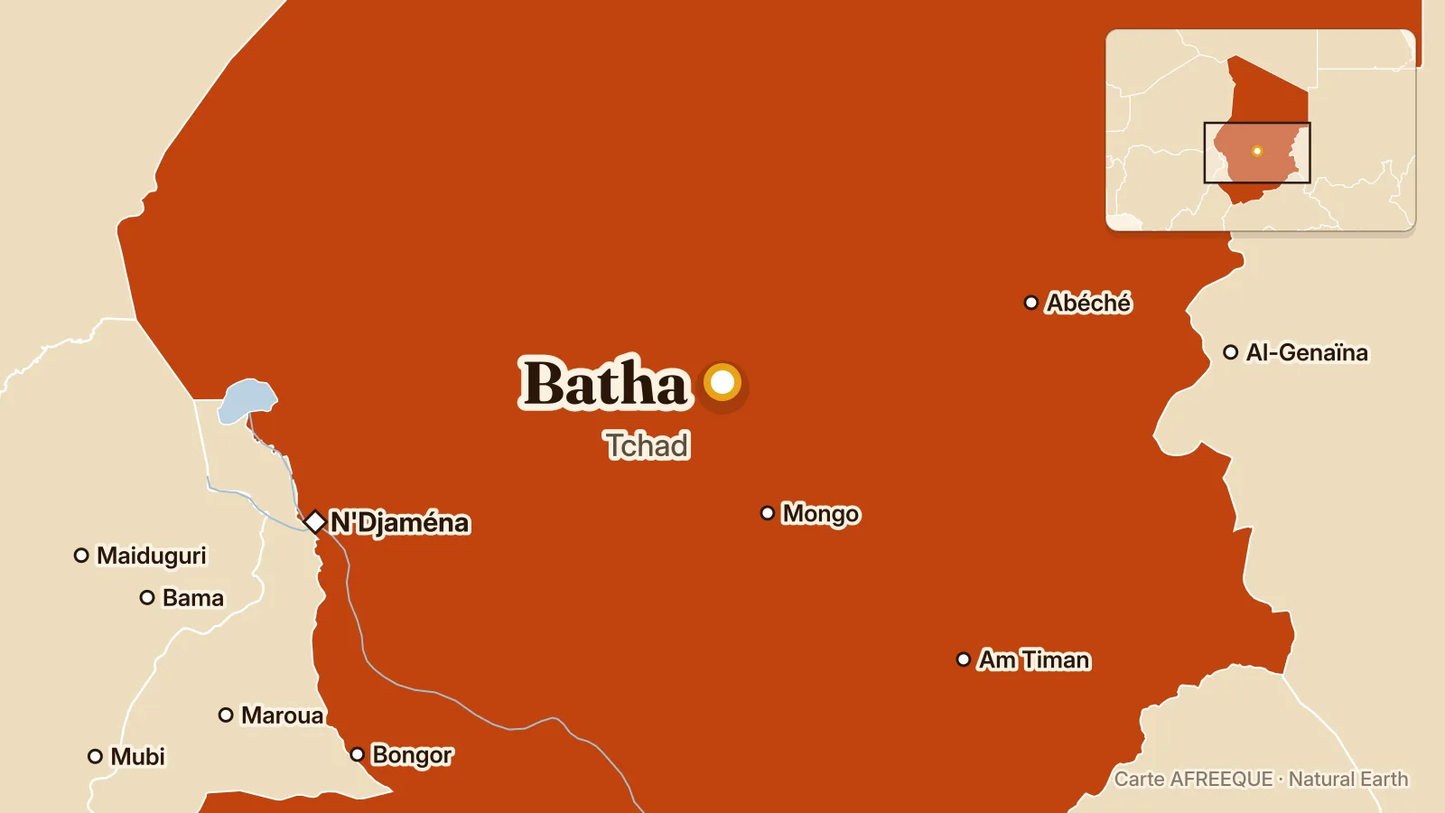 Carte : Batha, Tchad