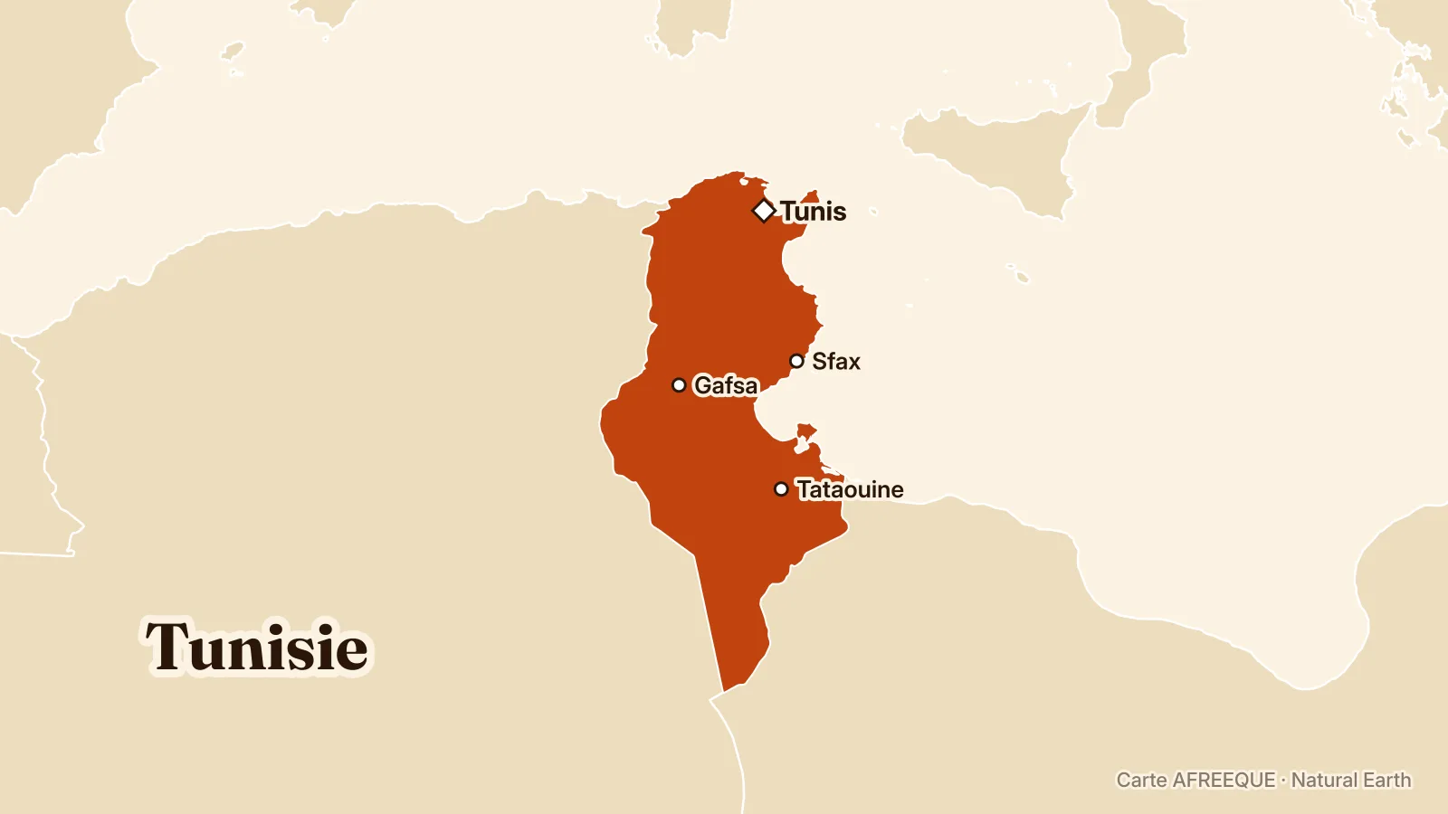 Carte : Tunisie