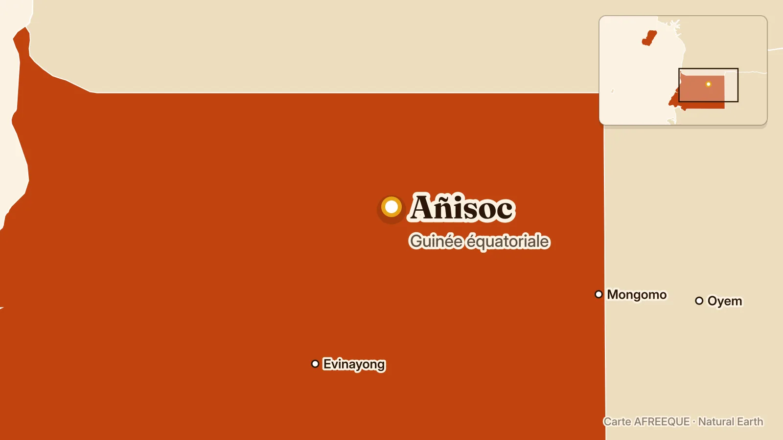Map: Añisoc, Equatorial Guinea
