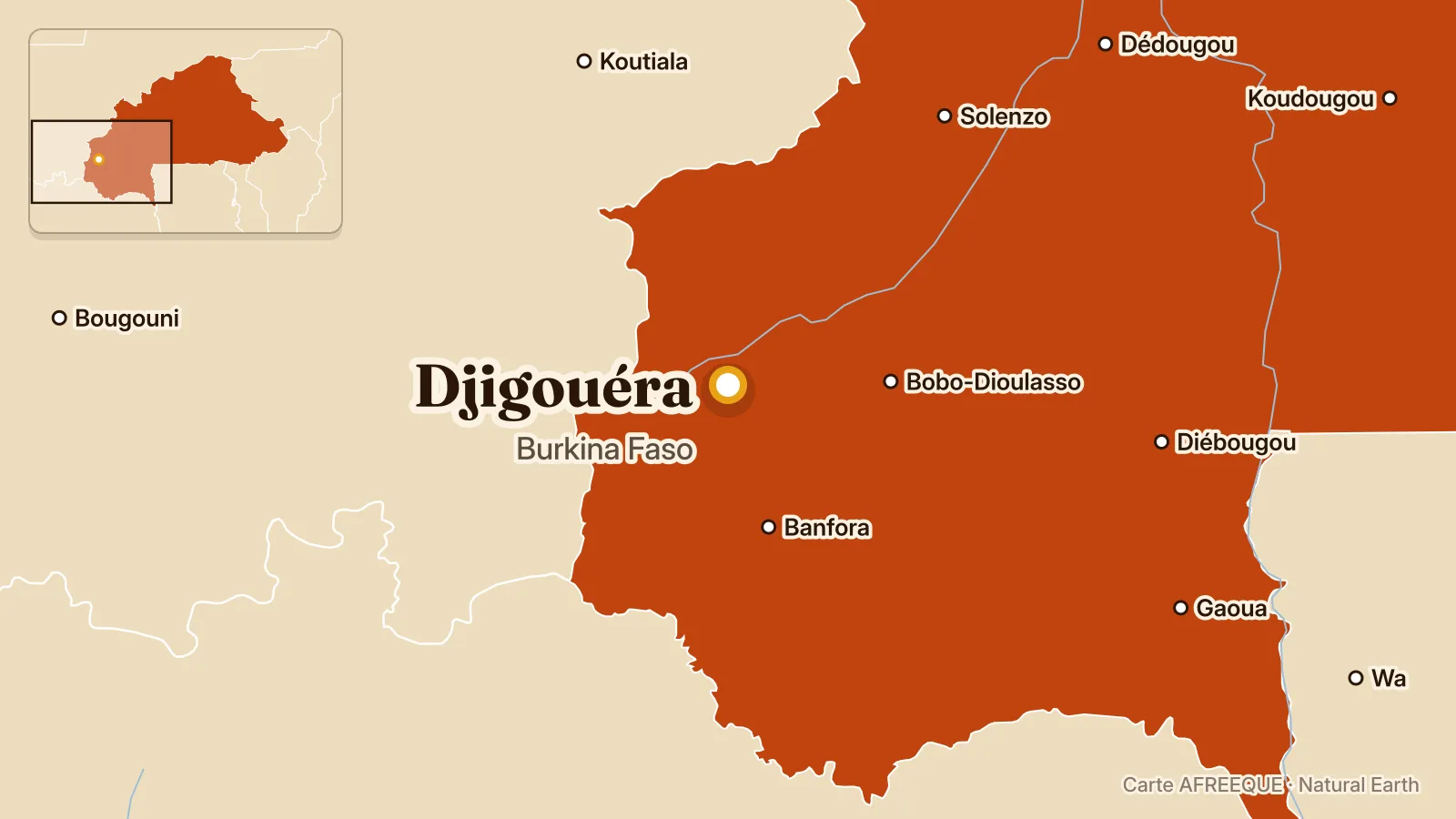 Carte : Djigouéra, Burkina Faso
