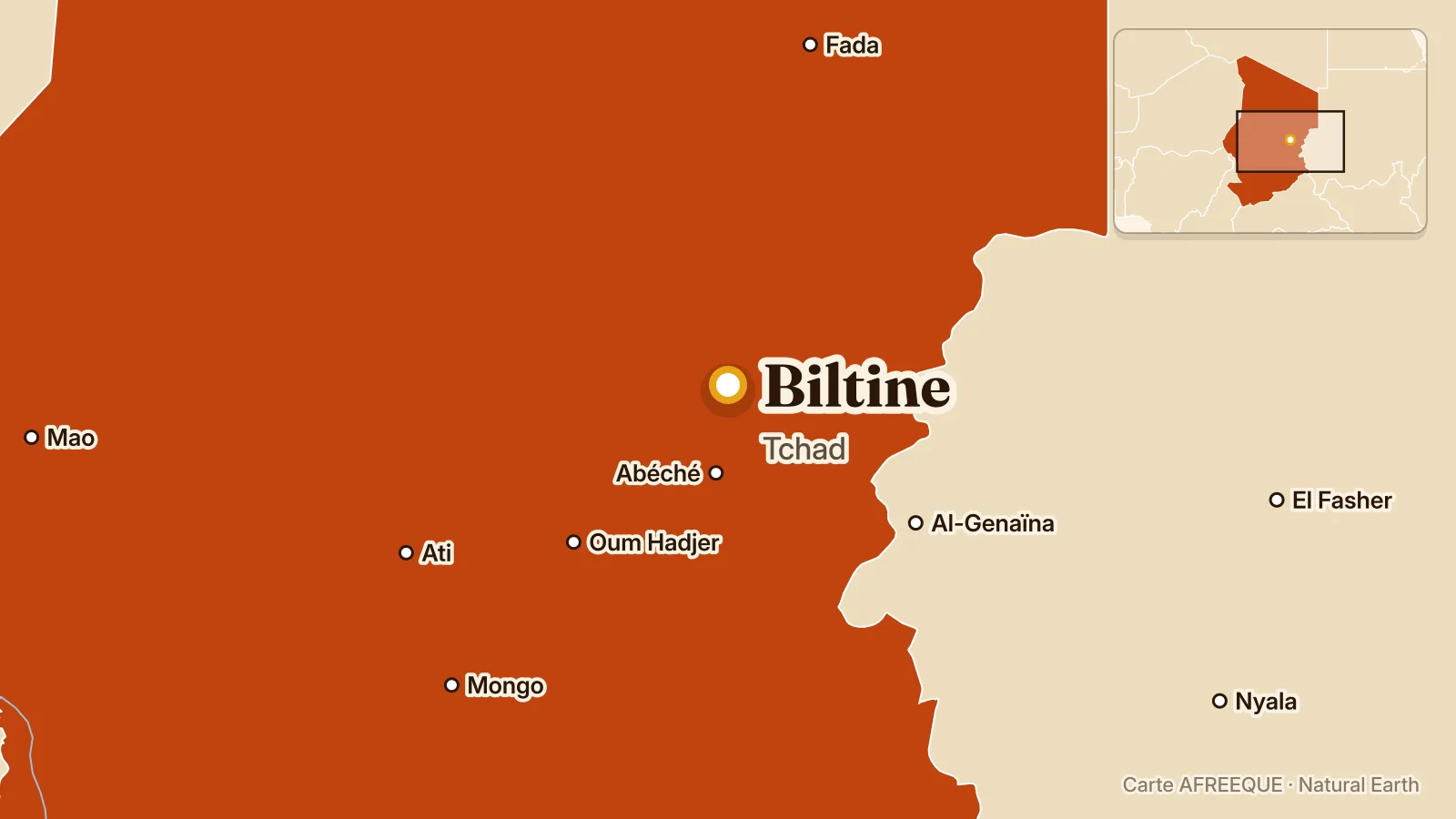 Carte : Biltine, Tchad