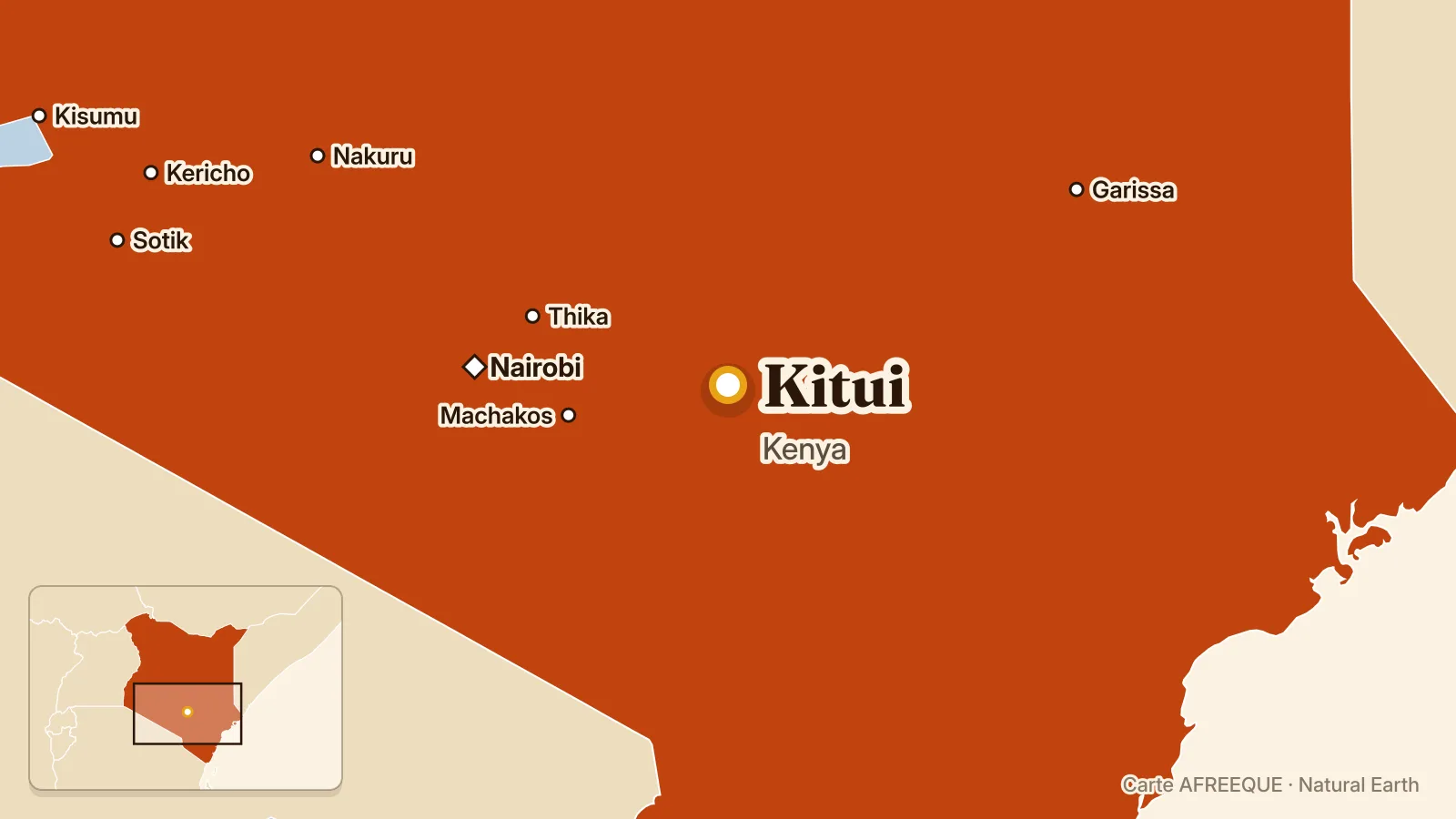 Carte : Kitui, Kenya