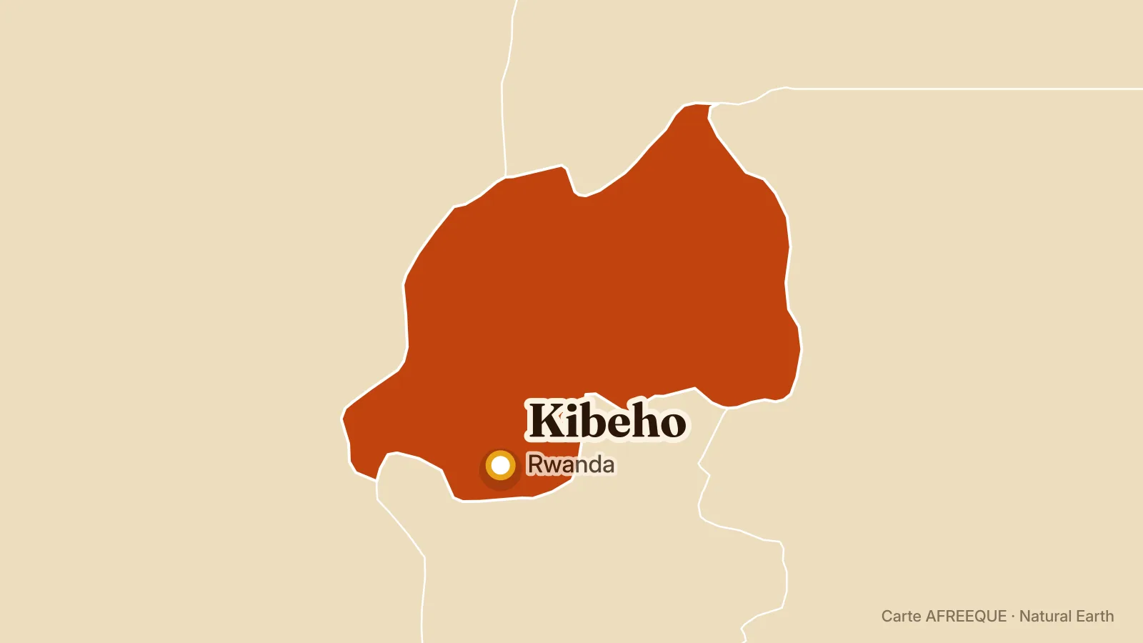 Carte : Kibeho, Rwanda
