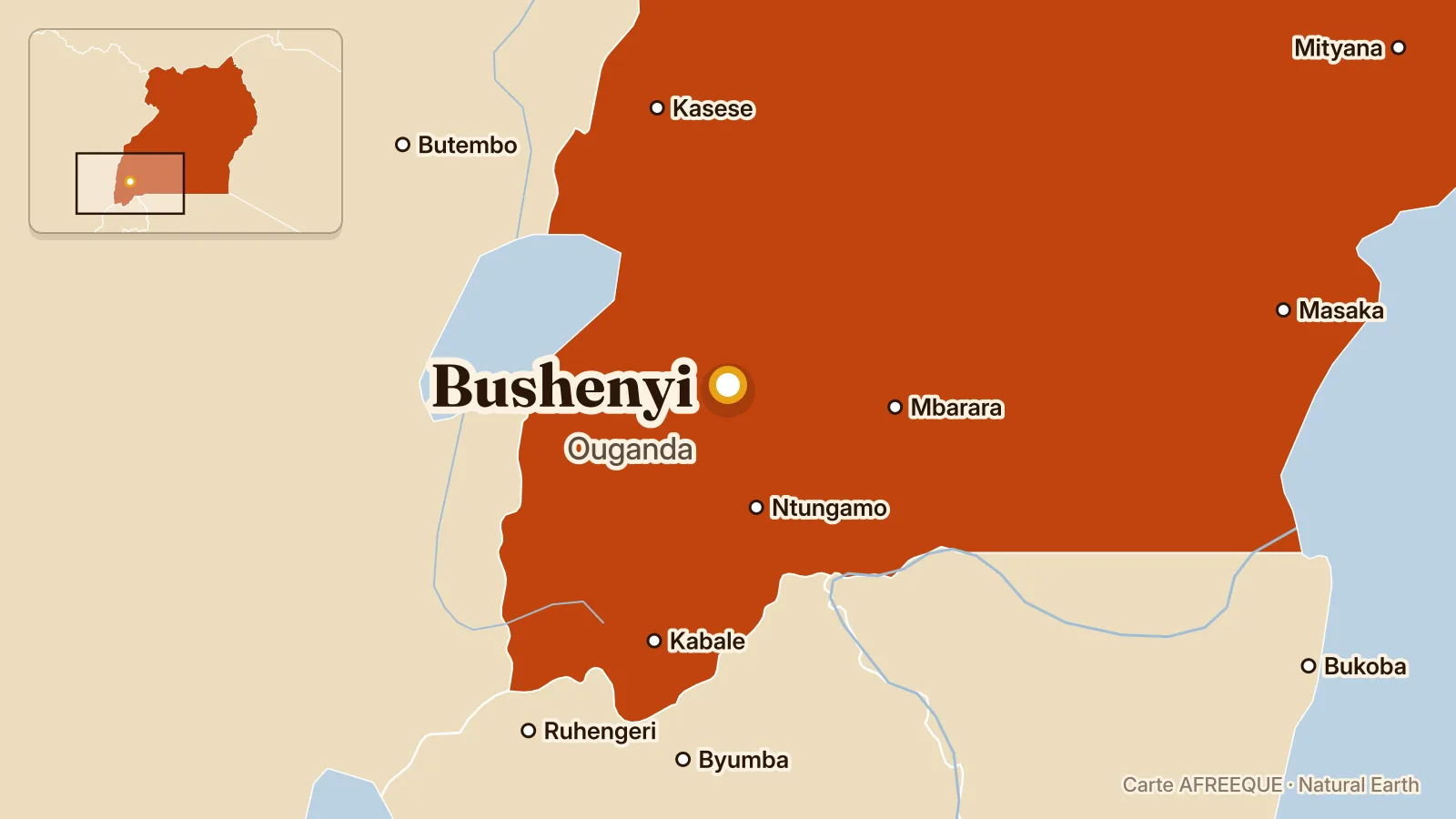 Carte : Bushenyi, Ouganda