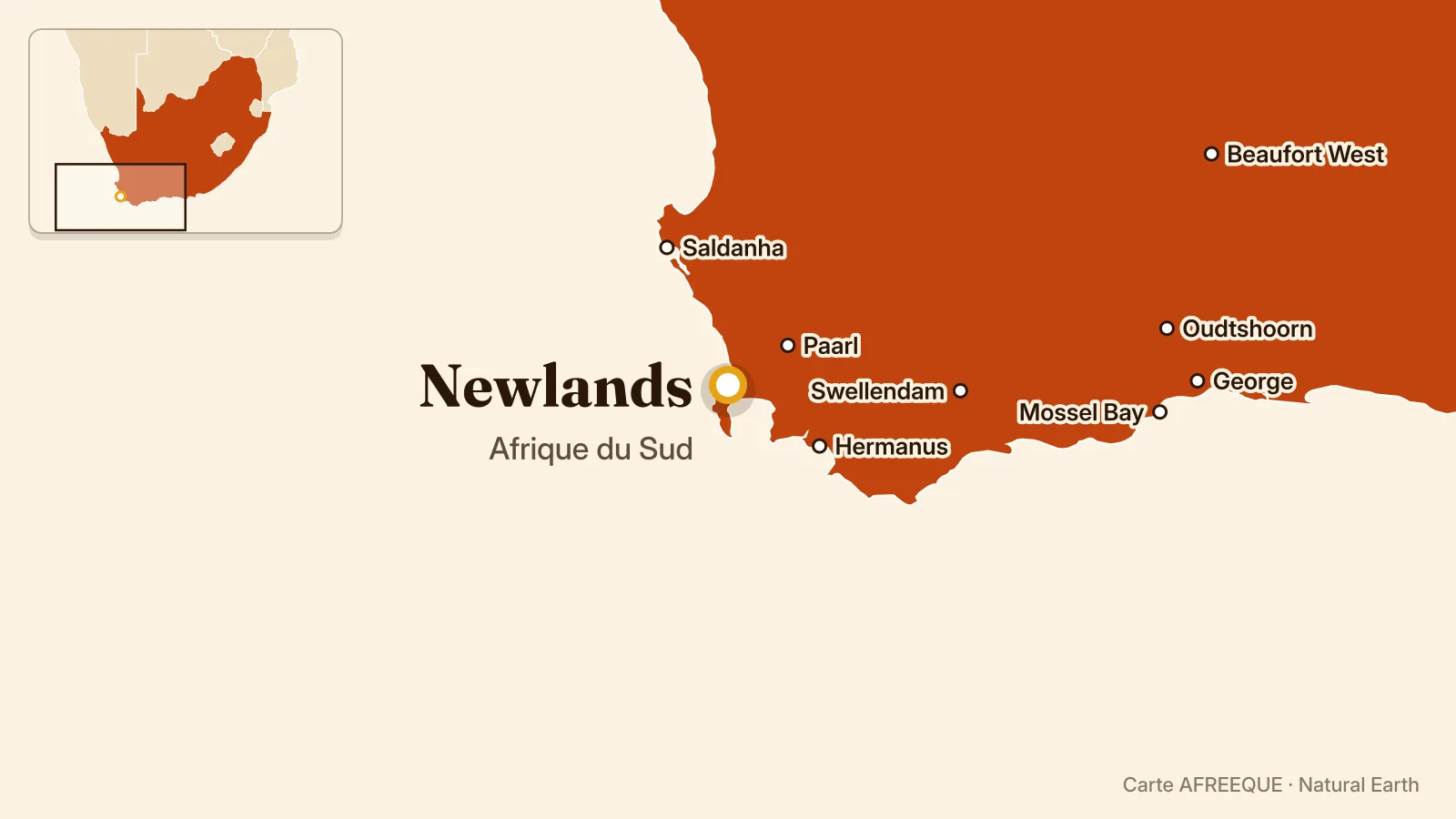 Map: Newlands, South Africa