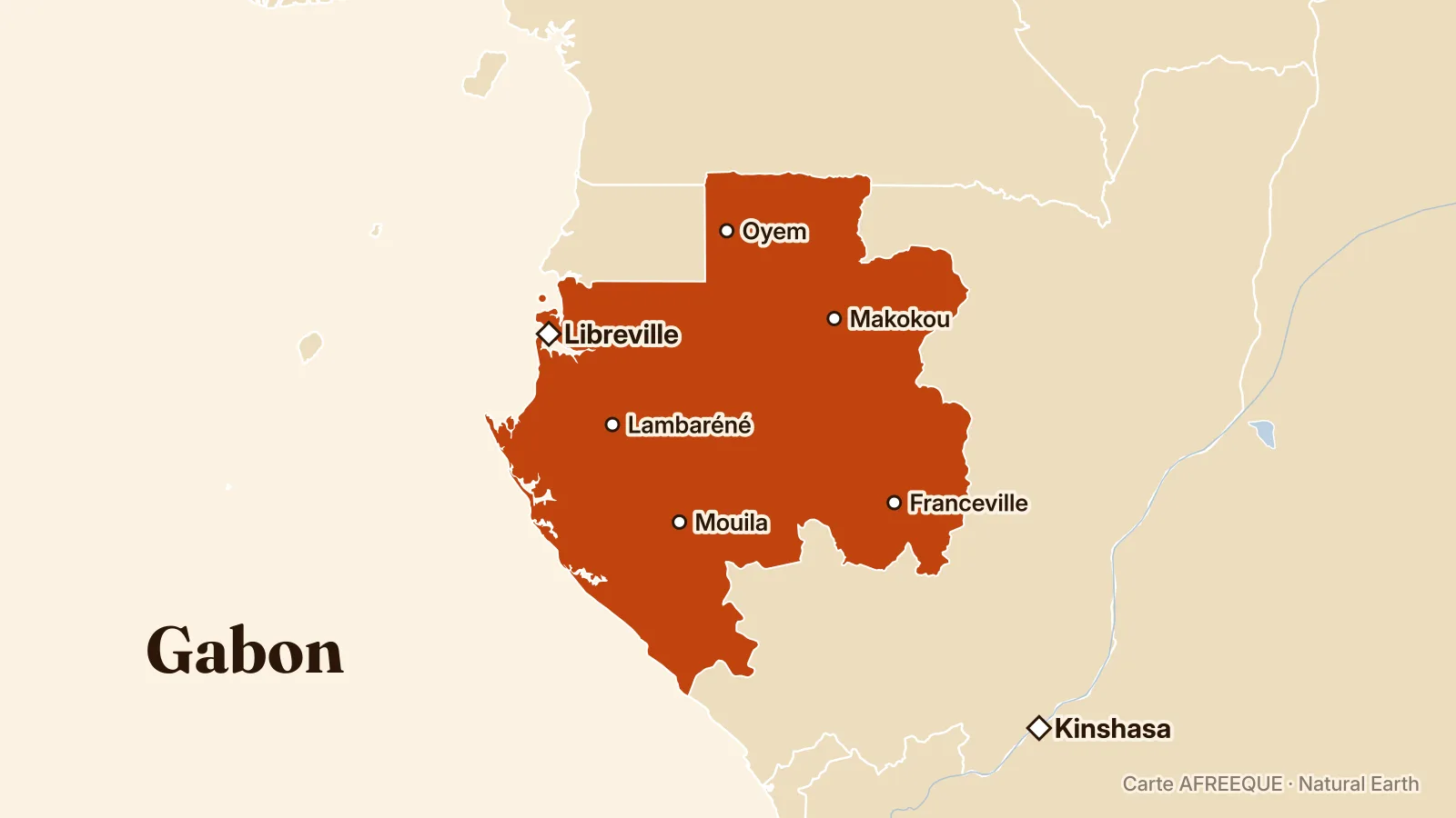 Carte : Gabon