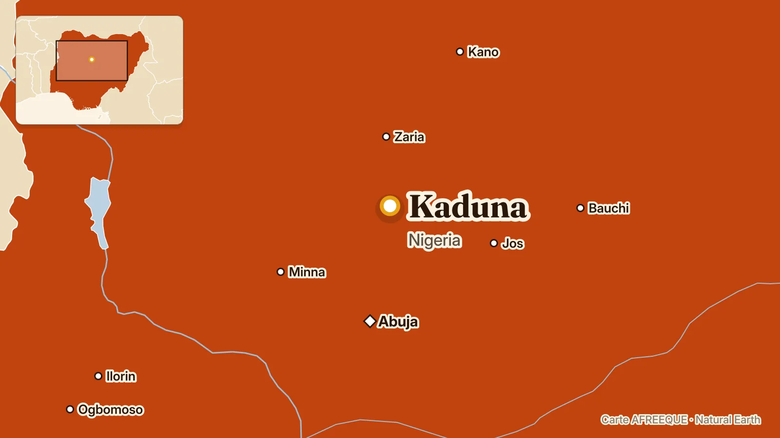 Carte : Kaduna, Nigeria