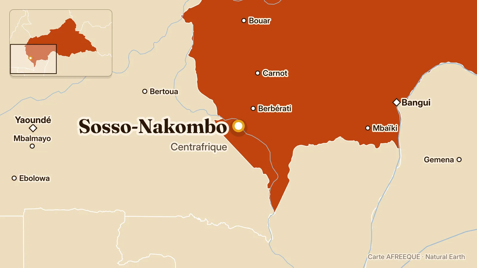 Carte : Sosso-Nakombo, Centrafrique