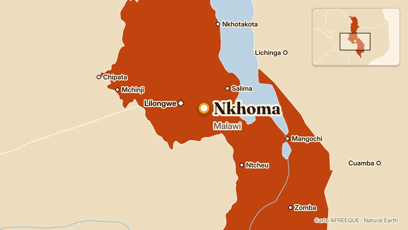 Carte : Nkhoma, Malawi