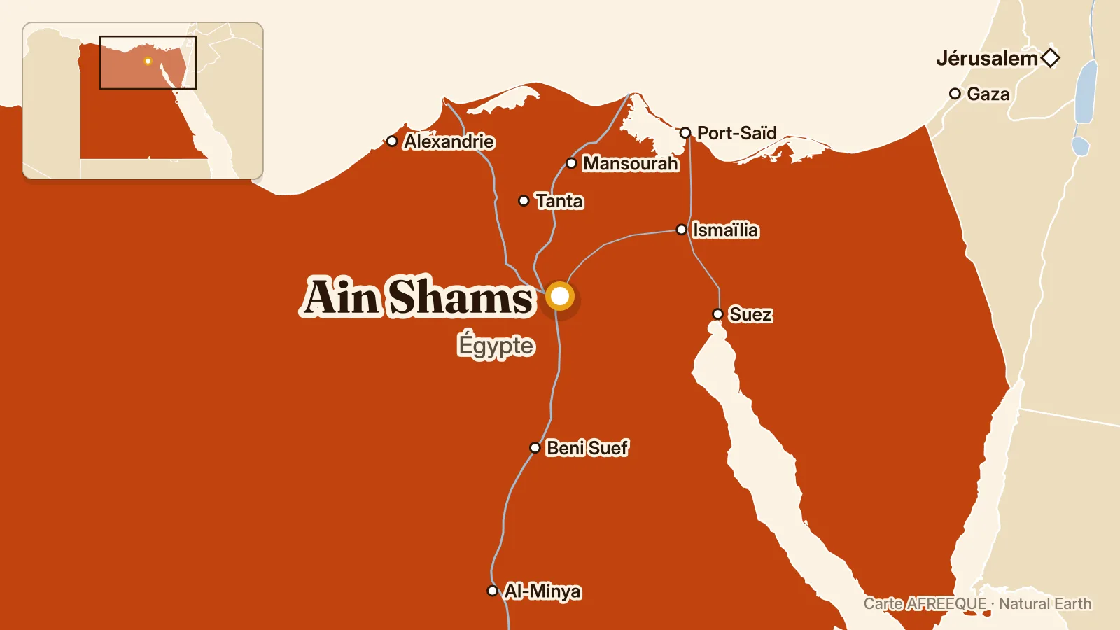 Carte : Ain Shams, Égypte