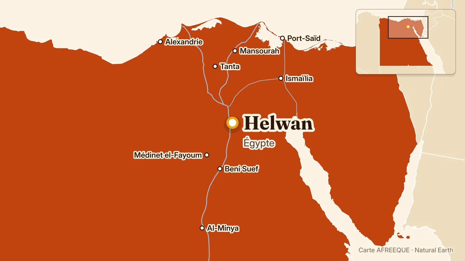 Carte : Helwan, Égypte