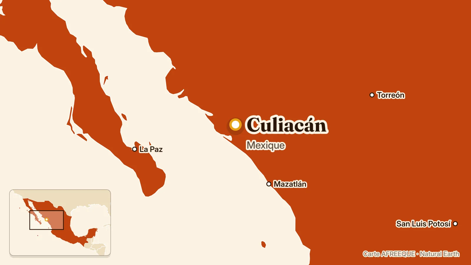 Map: Culiacán, Mexique