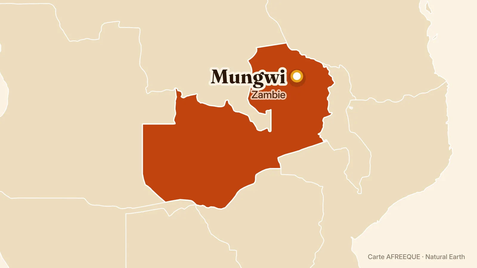 Carte : Mungwi, Zambie