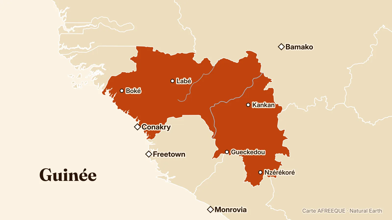 Carte : Guinée